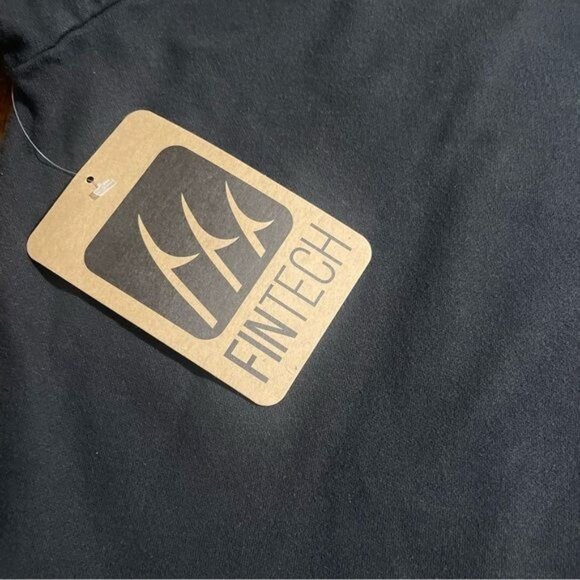 Fintech Box Logo Point Breeze Fleece Pullover Hoodie - Medium - Anthracite, NWT - Picture 6 of 9